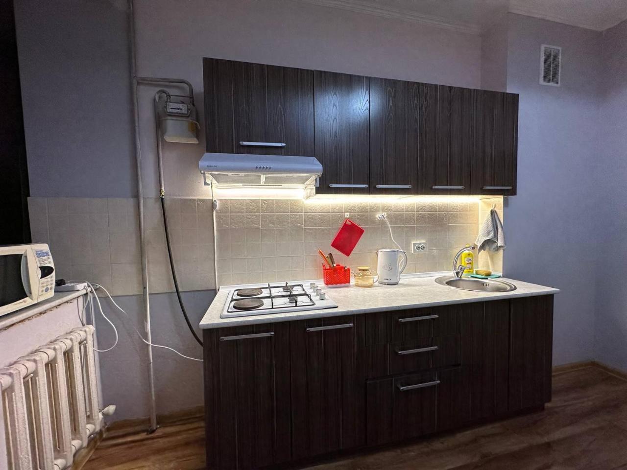 1-Room Apart. 21 On Usenbaeva 52 Near Eurasia Shopping Center Bishkek Exteriör bild